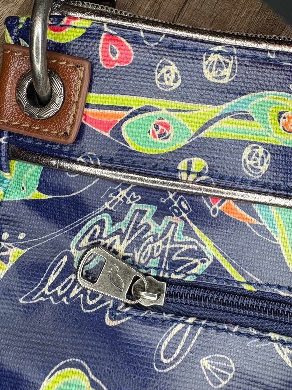 Sakroots Navy Floral Multicolor Crossbody Bag - Picture 7 of 9
